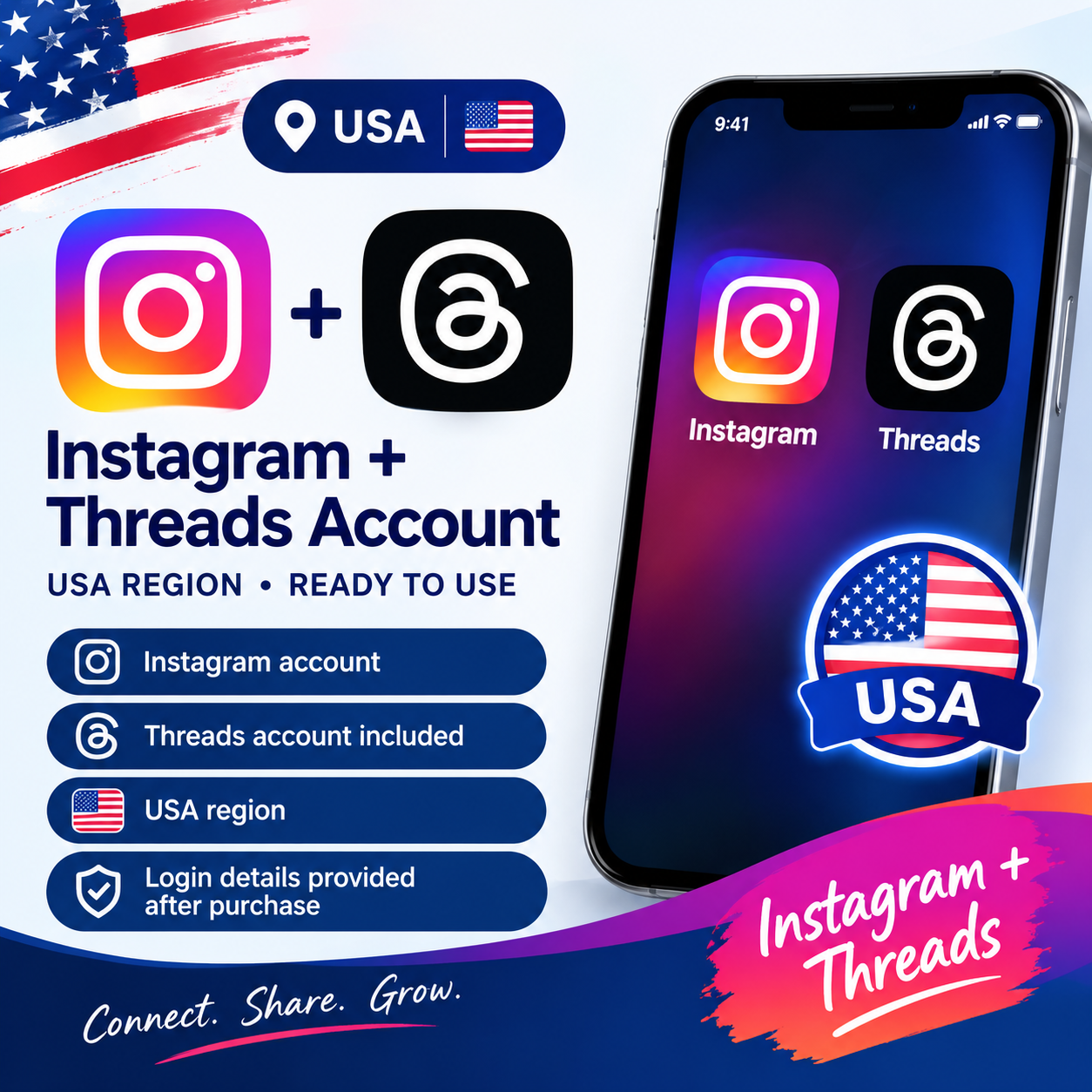 USA Instagram threads IP account