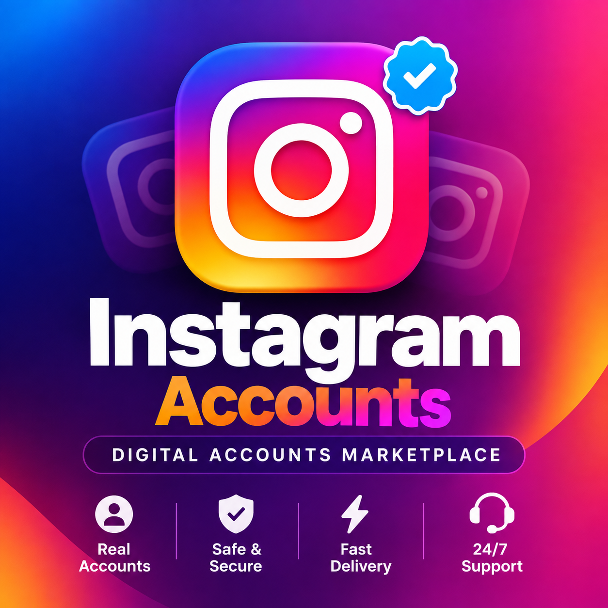 Fresh Instagram account with 2FA key verified account