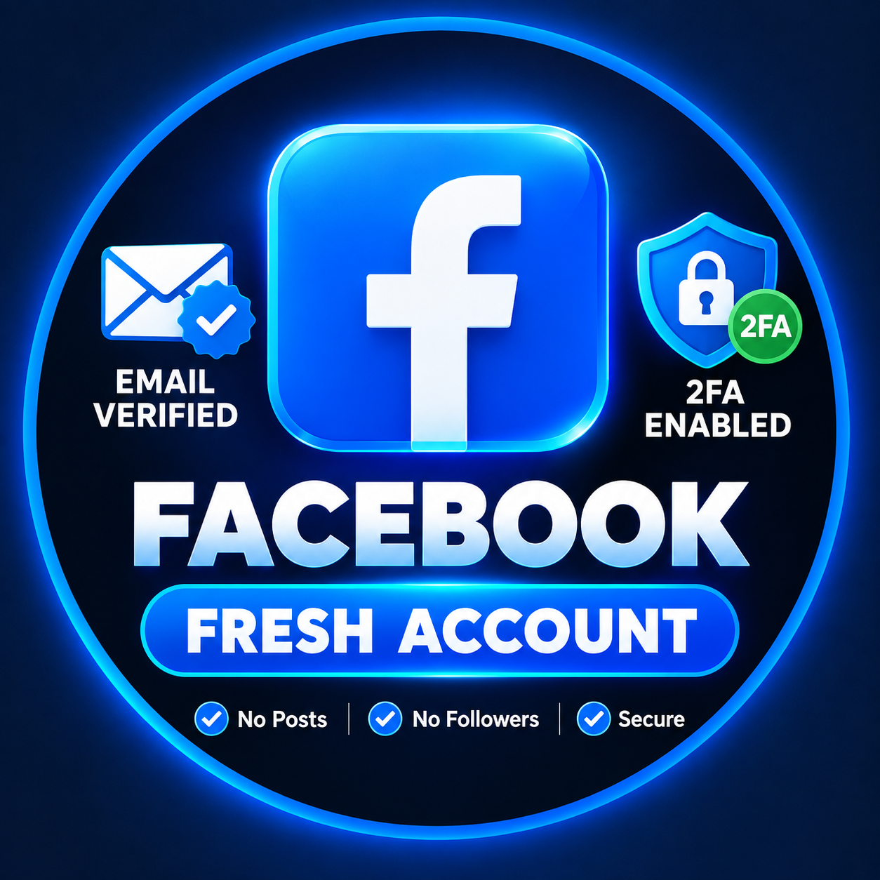 Facebook Fresh Account | Email Verified | 2FA Enabled
