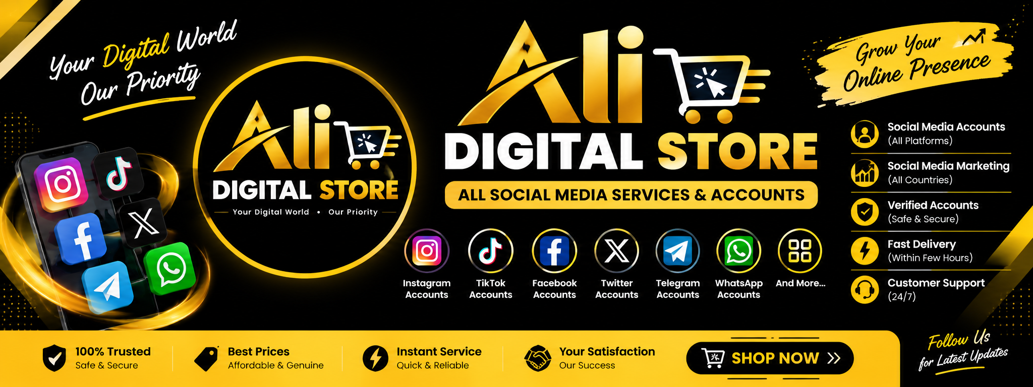 Ali digital store banner