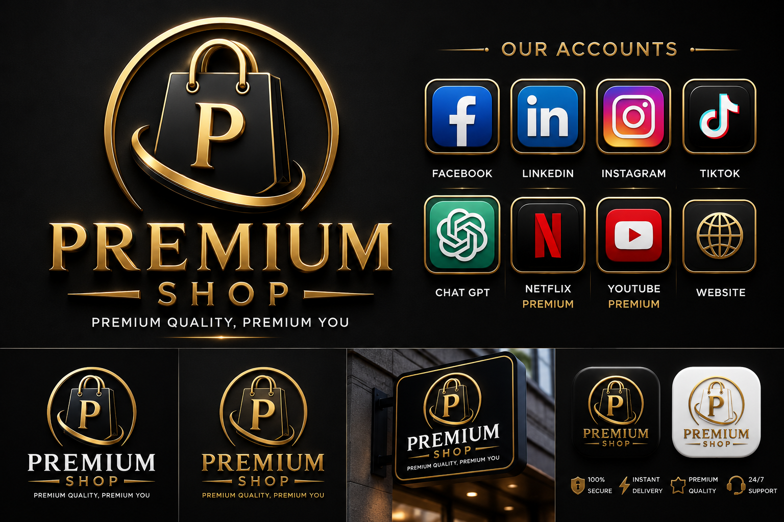 Premium shop logo